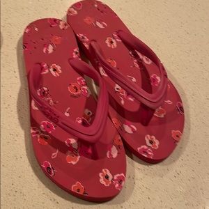 Coach pink flip flops